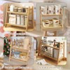Kitchen Organiser 2 Tiers, Spice Rack, Standing, Bamboo Imitation Rattan