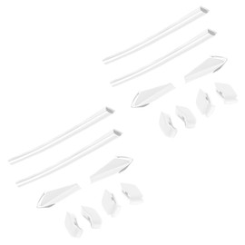 SAUCER Replacement Nose Pieces Pads & Earsocks Temple Sleeve Rubber Kit for Oakley Half Jacket | Half Jacket XLJ Sunglass - White + White