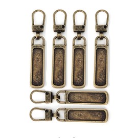 6Pcs Zipper Pull Repair Kit, Metal Zipper Pull Extenders with Keyring Hooks | Universal Replacement for Bags/Clothing/Luggage, Anti-Slip Slider Fix