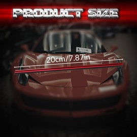 Bojueshaw 20pcs Car Vent Trim Kit,Universal Straight Air Vent Covers, Bendable Chrome PVC Decorative Strips for Most Air Vent Outlet(Red)