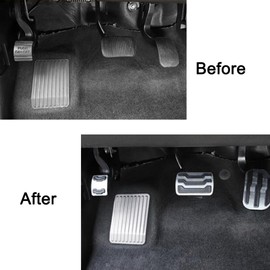 RAGBUSCLE Car Accelerator Pedal Brake Cover Pedals Non Slip Case Pads, Anti-Slip Brake Gas Pedal Pads No Drilling Accelerator Pedal Cover, Compatible with Ford Raptor F150 2015-2020 3Pcs