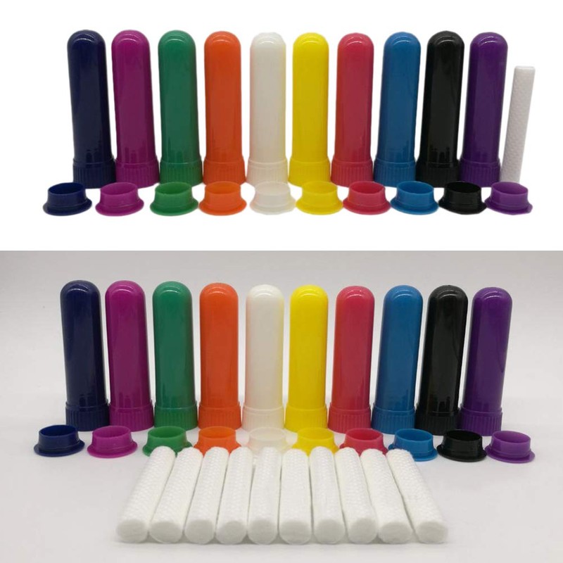 Healifty Nose Tube with Cotton Rods, Pack of 12 Aromatherapy