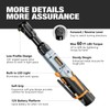 3/8" Cordless Ratchet Wrench Set, 60FT-LBS(80N.m) Electric Ratchet, 12V Extended