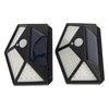 2 Pcs Solar Motion Sensor Light 4 Sided 100 LEDs