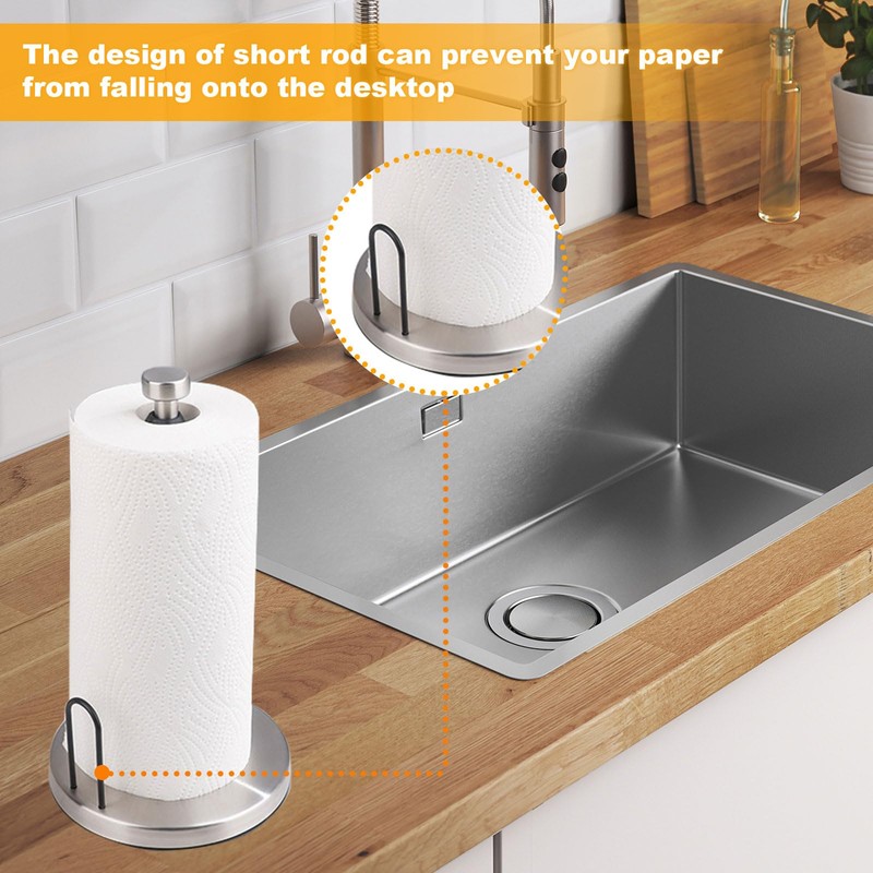 Kitchen Paper Holder Stainless Steel Roll Paper Holder Kitchen Paper
