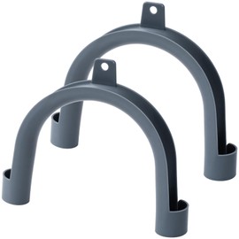 DC,CLISENCE 2 Pack Washing Machine Drain Hose Holder, Washer Drain Hose Holder, U Shaped Drain Hose Hook Fit for Washer Dishwasher Drain Hoses U Bend (Gray)
