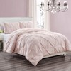 WPM 3 Piece Microfiber Comforter Set Pinch Pleat Pintuck Down