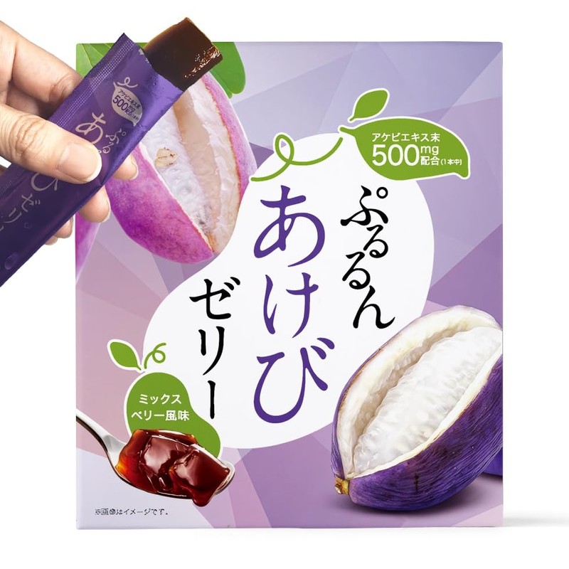 Akebi Concentrated Extract, 500 mg Blended, Pururun Akebi Jelly, 14