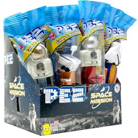 Pez Space Mission Candy Dispensers Individually Wrapped Candy, Space Party Favors For Kids, 12 Pack Assorted Pez Dispensers