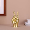 DOVDOV Peaceful Hand Gesture, Gold Hand Decoration, Gold Finger Figurine