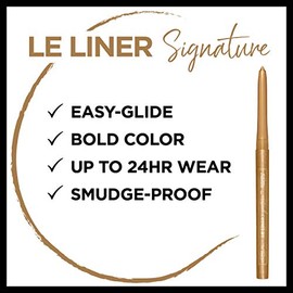 L'Oreal Paris Makeup Le Liner Signature - Delineador de ojos mecánico, fácil de deslizar, resistente a las manchas, color atrevido, larga duración, de