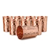Zap Impex Ayurveda Banefits Pure Copper Hammered Water Glasses Set