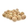 MAKRAMA Cuentas Artesanales de Madera Natural para Macrame (30mm (20pzs))
