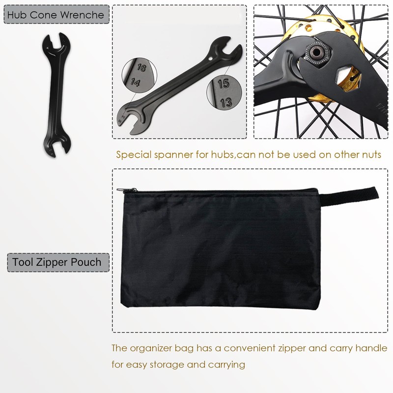 Bicycle Tool Set, 8-Piece Including Bicycle Cassette Removal Tool, Bicycle