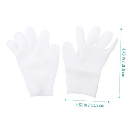 Mikinona Moisturizing Therapy Gloves for Hands Soft Exfoliating and Hydrating Treatment for Dry Cracked Skin Premium Sebs Material Home and Travel Use