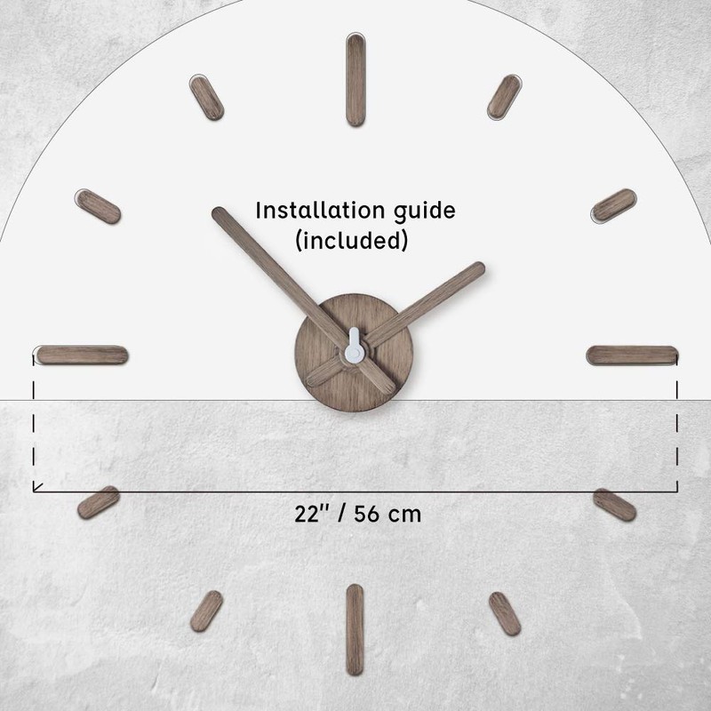 Presentime & Co Large Frameless DIY Wall Clock for Modern