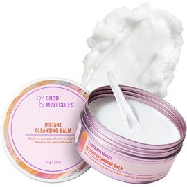 Good Molecules Instant Cleansing Balm 75g/2.5oz - Facial Cleanser and Makeup Remover with Shea Butter, Sea Buckthorn, and Camellia Oils to Cleanse and Hydrate - Skin Care For Face and Eyes