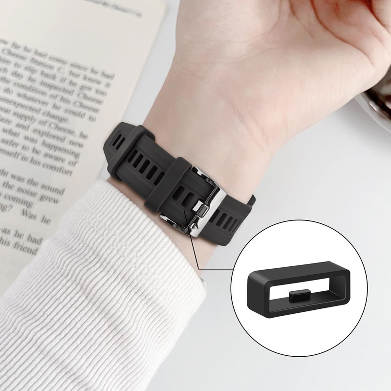 6-Pack Band keepers Compatible with Garmin Instinct/Instinct 2 Solar Watch
