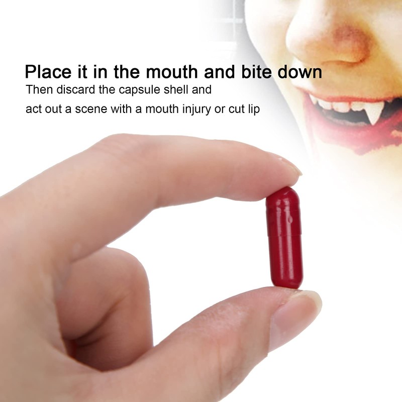 Fake Blood Pill, Simulation Fake Blood Capsules for Theater Film,