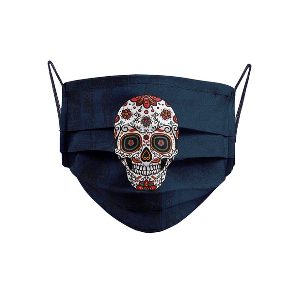 Cencibel Smart Casual Mexican Catrina Skull Mask, blue