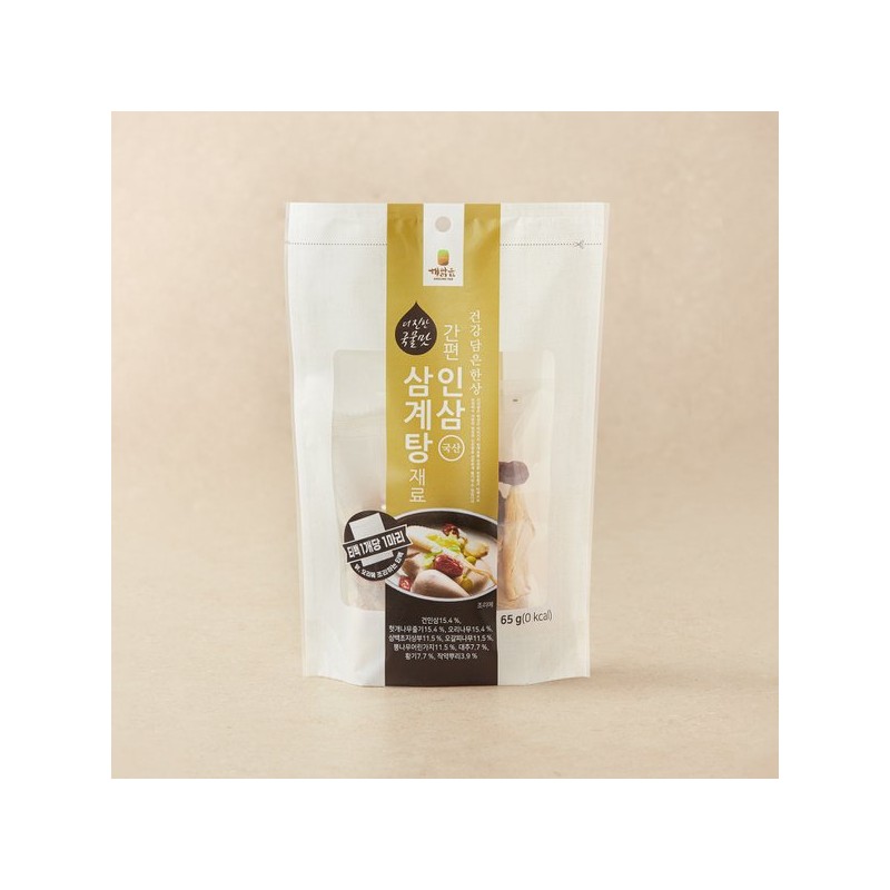 Easy ginseng samgyetang ingredients 65g / 간편 인삼 삼계탕재료 65g