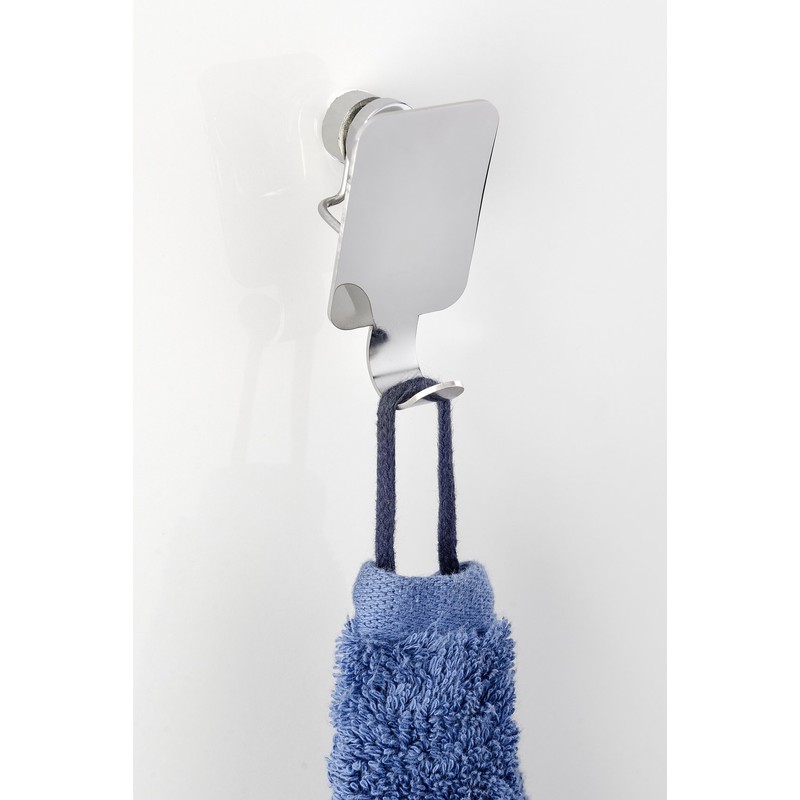 Wenko" Premium Plus Wall Hooks, Stainless-Steel Silver, 3.5 x 6.5