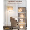 GOEBLESON Gold Dimmable Floor Lamp, Modern Arc Lamp with Remote,