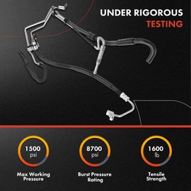 A-Premium Power Steering Hose Pressure & Return Hose Line Assembly Compatible with Infiniti M35 2006-2008 RWD Replace# 49710EH100, 49710EH10A