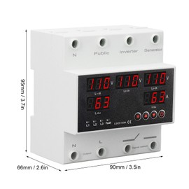 63A Automatic Transfer Switch Automatic Switching Between Utility Power Generator and Inverter (AC110V)