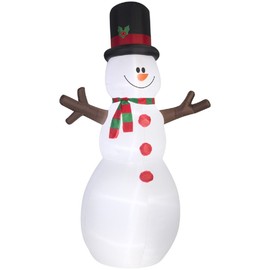 Giant Inflatable 12' Snowman With Stick Arms By Gemmy