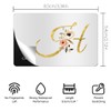 Peacoblue Gold Bank Card Sticker Letter H with Flower Credit