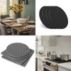 Trivets for Hot Dishes, Silicone Tivets (4, 4 Pack Black