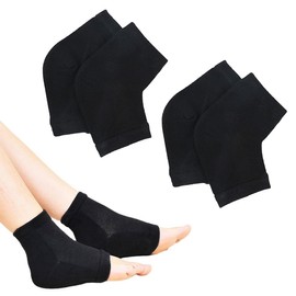 OUDQFCJ 2 Paar Gel-Fersensocken,weiche,feuchtigkeitsspendende Socken,Gelfutter,zehenlose Socken,bequem,weich,belüftet,feuchtigkeitsspendend,geeignet für die Pflege der Haut,trockene, rissige High