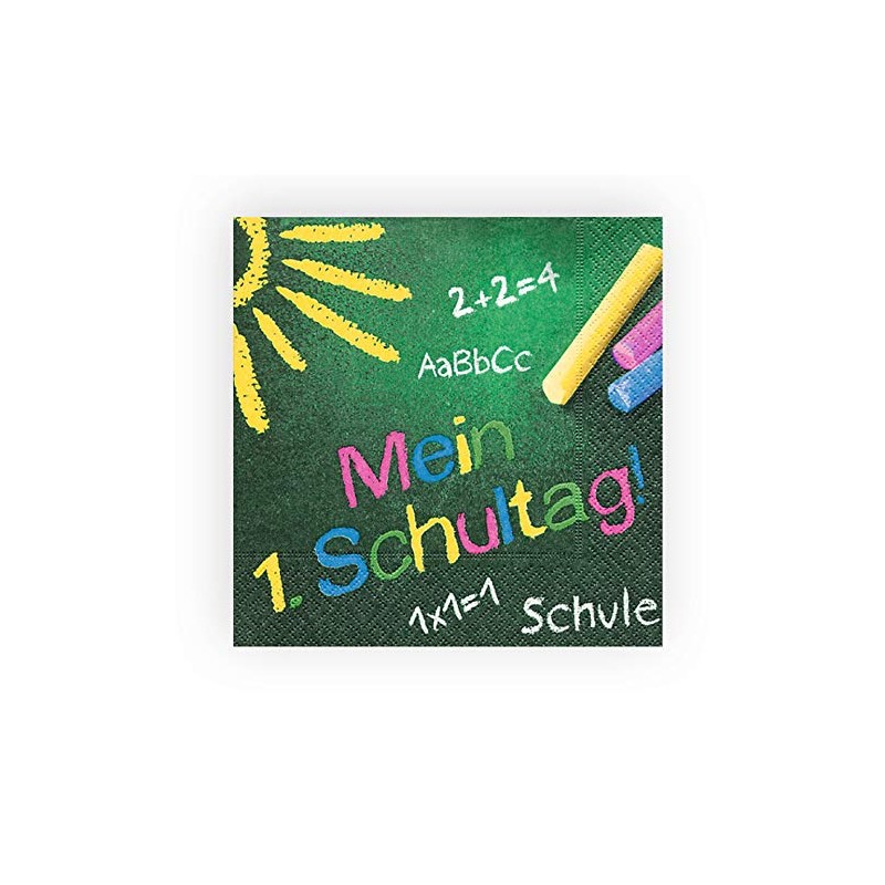 Napkins, Coloured, for School Board, School, 33 cm x 33