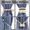 Yatinkim 2 Pack Curtains Tie Backs Drapes Holders Beige Magnetic