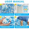 DOTUHAO Bean Bag Filler, Blue & Yellow Shredded Memory Foam,