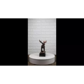 The Emperor Wild Elk Bull Moose Statue Bronze Electroplated Figurine With Base