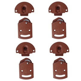 4 Pair Wardrobe Sliding Door Roller, ABS Gear Track Panel Roller Wheel Furniture Internal Gear Kit for Cabinet, Drawer, Wardrobe