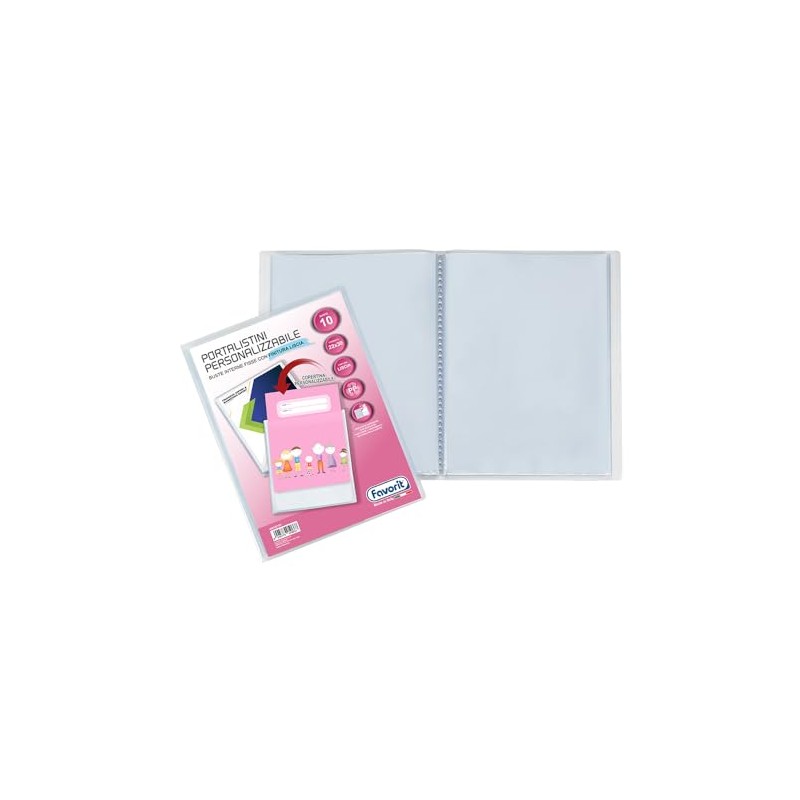 FAVORIT Display Book with Fixed Envelopes and Front Pocket Customisable