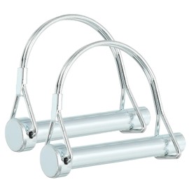 PATIKIL Trailer Coupler Pin 2/5x2-3/4x2.28"(D*L*IW), 2 Pcs Wire Lock Pin Safety Shaft Locking Pin Round Pto Pins for Farm Trailers Lawn Hitches Garden Tractor Kayak Boat (10x70x58mm)