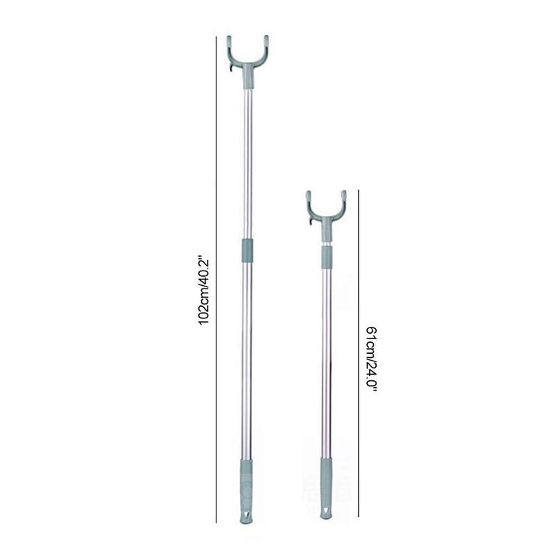 Clothes Hook Pole, Pole To Reach High Hanger, Extendable From