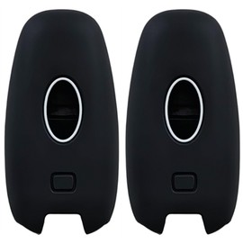 REPROTECTING Silicone Rubber Key Fob Cover Compatible with 7 Buttons 2019-2023 Hyundai Sonata Nexo 2022 Hyundai Tucson 2023 Palisade Santa Fe (Black/Black)