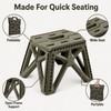 Folding Camp Stool for Outdoor Seating - Compact Plastic Seat