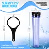 20 x 2.5-Inches Transparent Slim Whole House Water Filter Purifier