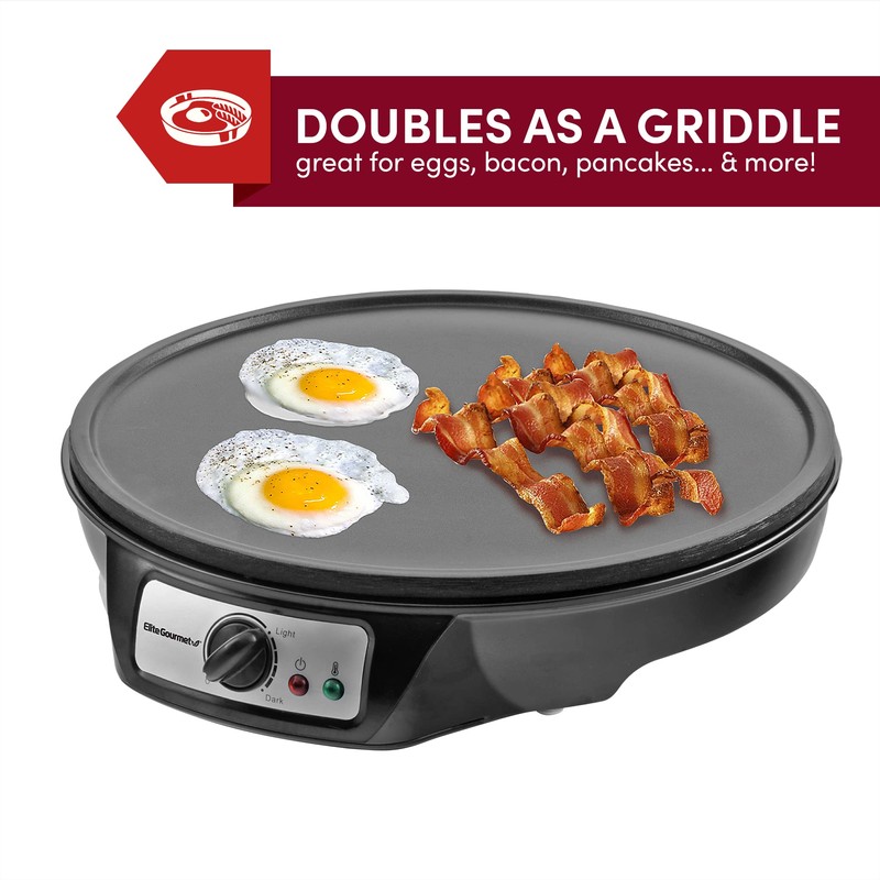 Elite Gourmet ECP-126 Electric Crepe Maker, Pancake, Hot Cakes and