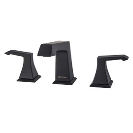 Dyconn Faucet WS3H39A-BLK Rosemary Double-Handle 3 Hole Widespread Bathroom Faucet, Black