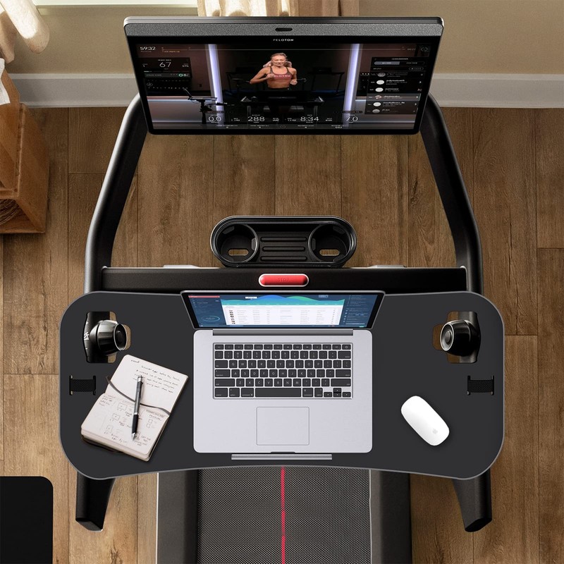 Qsxou Treadmill Desk Attachment,Peloton Tread Tray Ergonomic Platform, Laptop Holder