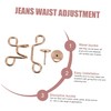 DOITOOL 8 Sets Waist-Closing Jeans Buttons Extenders Buckles Waist Buckle