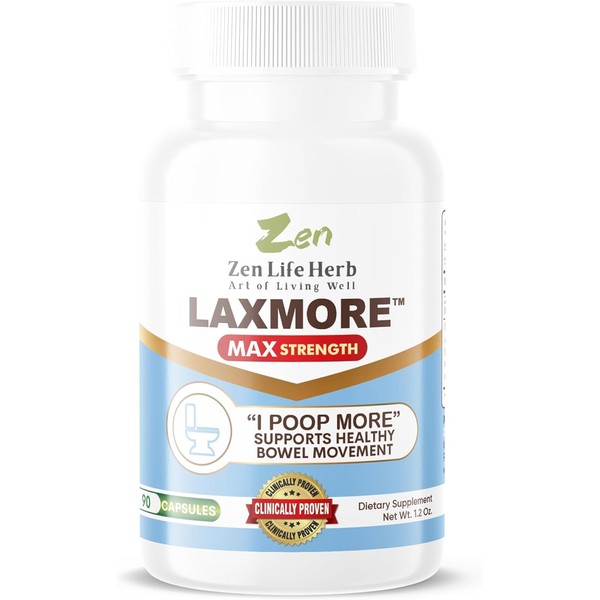 LAXMORE I Poop More Max Strength 100% Natural Plant-Based Supplement