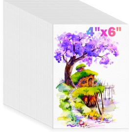 128 Sheets Watercolor Paper, Valentine Gift Cards, 4"x6" Cold Press Water Color Paper for Kids Adults, 140lb/300gsm Artists Drawing Coloring Sketching Painting, Arts and Crafts Supplies, White, Bulk